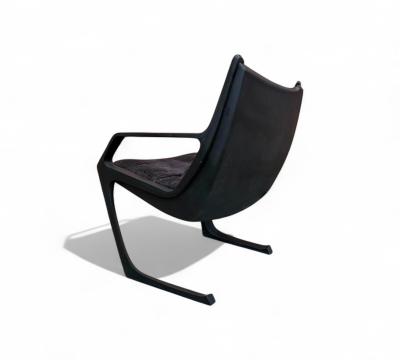 Jorge Zalszupin Brazilian Modern Fixed Commander Armchair in Metal Jorge Zalszupin 1970s