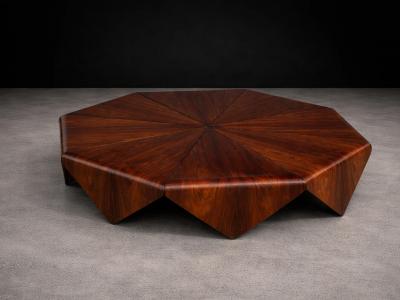 Jorge Zalszupin Brazilian Modern P tala Coffee Table in Rosewood by Jorge Zalszupin