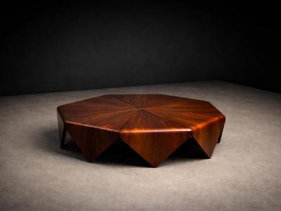 Jorge Zalszupin Brazilian Modern P tala Coffee Table in Rosewood by Jorge Zalszupin