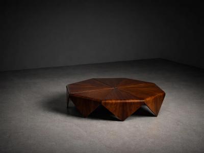 Jorge Zalszupin Brazilian Modern P tala Coffee Table in Rosewood by Jorge Zalszupin