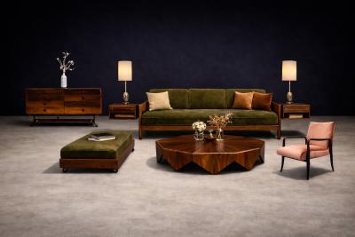 Jorge Zalszupin Brazilian Modern P tala Coffee Table in Rosewood by Jorge Zalszupin