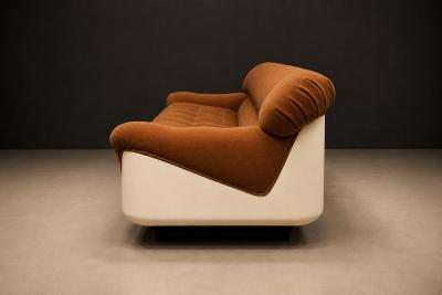 Jorge Zalszupin Brazilian Modern VIP Sofa in Fiberglass Mohair by Jorge Zalszupin