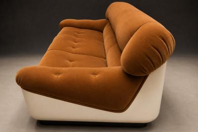 Jorge Zalszupin Brazilian Modern VIP Sofa in Fiberglass Mohair by Jorge Zalszupin