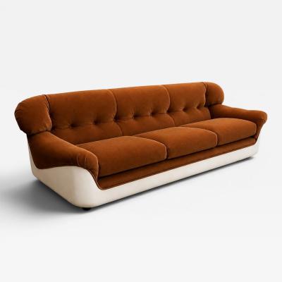Jorge Zalszupin Brazilian Modern VIP Sofa in Fiberglass Mohair by Jorge Zalszupin