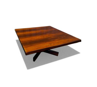 Jorge Zalszupin Chanceler Coffee Table in Rosewood and Metal Jorge Zalszupin Lot 852A