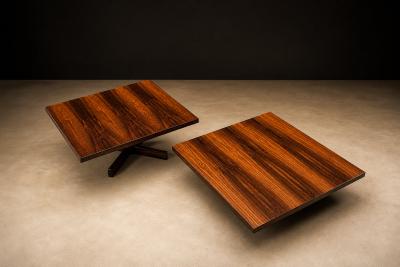 Jorge Zalszupin Chanceler Side Tables in Rosewood and Metal Jorge Zalszupin 1960s