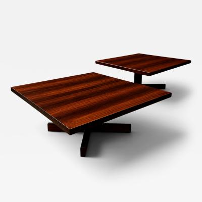 Jorge Zalszupin Chanceler Side Tables in Rosewood and Metal Jorge Zalszupin 1960s