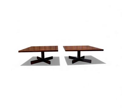 Jorge Zalszupin Chanceler Side Tables in Rosewood and Metal Jorge Zalszupin 1960s Lot 852