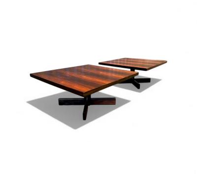 Jorge Zalszupin Chanceler Side Tables in Rosewood and Metal Jorge Zalszupin 1960s Lot 852