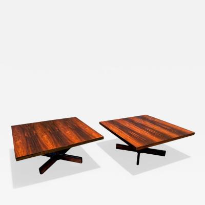 Jorge Zalszupin Chanceler Side Tables in Rosewood and Metal Jorge Zalszupin 1960s Lot 852