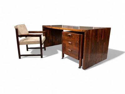 Jorge Zalszupin Desk in Rosewood with File Cabinet Jorge Zalszupin 1960s Lot 404 579
