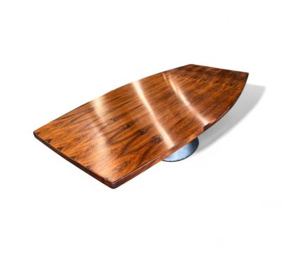 Jorge Zalszupin Dining Table Guanabara in Rosewood Concrete Metal Jorge Zalszupin 1960s