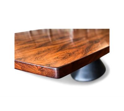 Jorge Zalszupin Dining Table Guanabara in Rosewood Concrete Metal Jorge Zalszupin 1960s