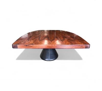 Jorge Zalszupin Dining Table Guanabara in Rosewood Concrete Metal Jorge Zalszupin 1960s