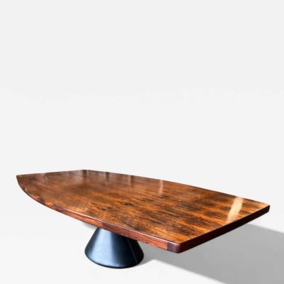 Jorge Zalszupin Dining Table Guanabara in Rosewood Concrete Metal Jorge Zalszupin 1960s