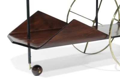 Jorge Zalszupin Jorge Zalszupin Carrinho de Ch Rosewood Bar Cart Trolley