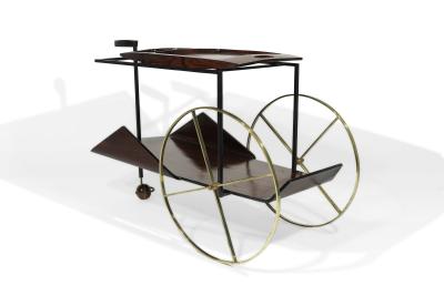 Jorge Zalszupin Jorge Zalszupin Carrinho de Ch Rosewood Bar Cart Trolley