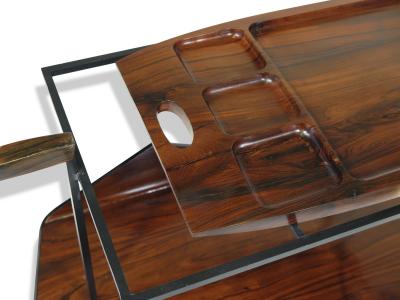 Jorge Zalszupin Jorge Zalszupin Carrinho de Ch Rosewood Bar Cart Trolley
