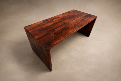Jorge Zalszupin Jorge Zalszupin Foldable Patchwork Rosewood Desk File Cabinet by L Atelier