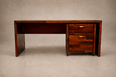 Jorge Zalszupin Jorge Zalszupin Foldable Patchwork Rosewood Desk File Cabinet by L Atelier