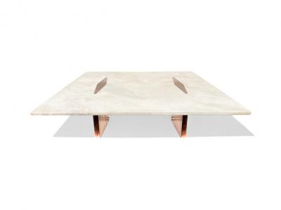 Jorge Zalszupin Limestone Coffee Table in Rosewood Marble Jorge Zalszupin 1959 Lot 553A