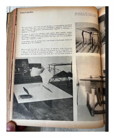 Jorge Zalszupin Limestone Coffee Table in Rosewood Marble Jorge Zalszupin 1959 Lot 553A