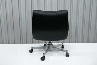 Jorge Zalszupin Mid Century Modern Armchair in Black Leather Metal by Jorge Zalszupin Brazil