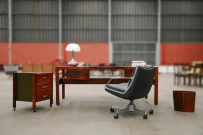 Jorge Zalszupin Mid Century Modern Armchair in Black Leather Metal by Jorge Zalszupin Brazil