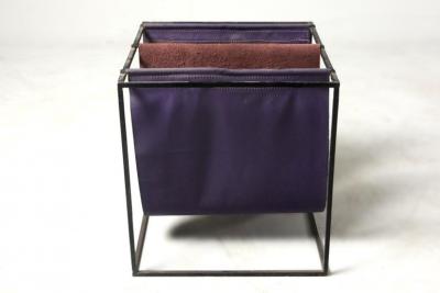 Jorge Zalszupin Mid Century Modern Leather Magazine Rack by Jorge Zalszupin Brazil 1960s