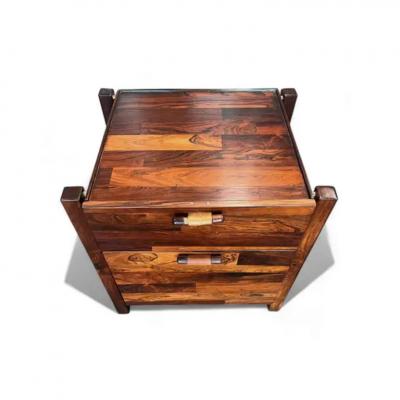 Jorge Zalszupin Mid Century Modern Nightstands File Cabinet pair Hardwood Jorge Zalszupin 1960