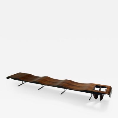 Jorge Zalszupin Mid Century Modern Onda Wave Bench by Jorge Zalszupin Brazil 1960s