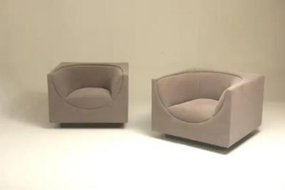 Jorge Zalszupin Mid Century Modern Pair of Cubo Armchairs by Jorge Zalszupin Brazil 1960s