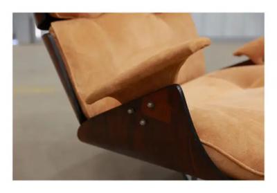 Jorge Zalszupin Mid Century Modern Paulistana Armchair with Ottoman by Jorge Zalszupin c 1959