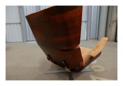 Jorge Zalszupin Mid Century Modern Paulistana Armchair with Ottoman by Jorge Zalszupin c 1959