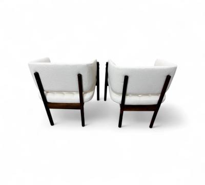 Jorge Zalszupin Pair of Senior Armchairs in Rosewood Suede Jorge Zalszupin 1960s