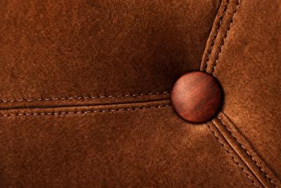 Jorge Zalszupin Pullman Sofa in Burnt Caramel Mohair with Brazilian Rosewood Buttons