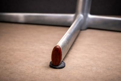 Jorge Zalszupin Round Dining Table in Hardwood and Metal Jorge Zalszupin 1960s