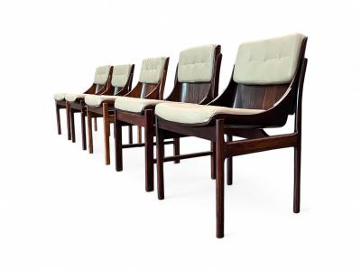 Jorge Zalszupin Set of 5 Chairs in Rosewood Leather Jorge Zalszupin 1960s Lot 114 158 378