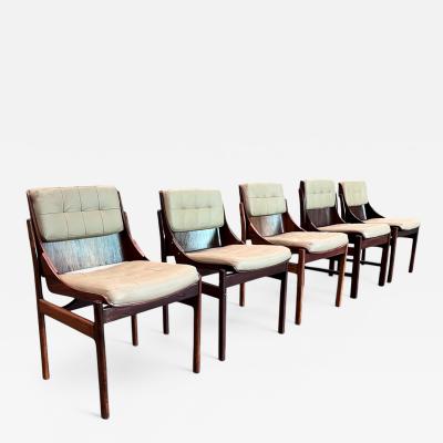 Jorge Zalszupin Set of 5 Chairs in Rosewood Leather Jorge Zalszupin 1960s Lot 114 158 378