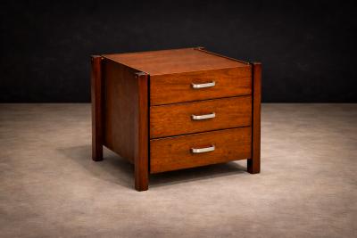 Jorge Zalszupin Side Table with drawers in Rosewood Jorge Zalszupin 1960 s