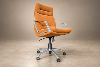 Jorge Zalszupin Tall Commander Swivel Chair Fiberglass Aluminum Chenille Lot 888B