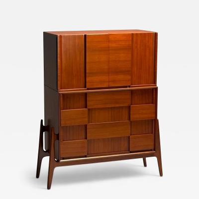 Jorgen Clausen Jorgen Clausen Danish Mid Century Modern Sculptural Highboy Teak 1960s