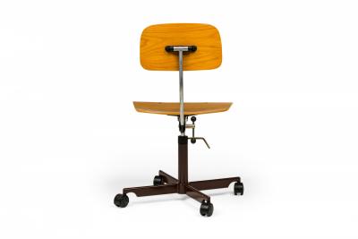Jorgen Rasmussen J rgen Rasmussen for Kevi Danish Mid Century Teak Bentwood Swiveling Task Chai