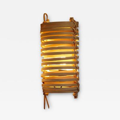 Jos Antonio Coderch J A Coderch Junco Rattan Cane Wall Lamp for Tunds