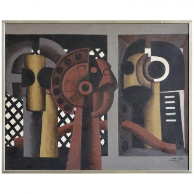 Jos Herrera Oil on Canvas by Jos Herrera