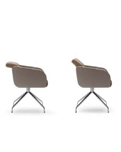 Jos Mart nez Medina Avec Two Swivel Arm Dining Occasional Chair by Jos Mart nez Medina for JMM