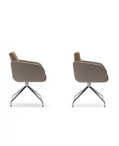 Jos Mart nez Medina Avec Two Swivel Arm Dining Occasional Chair by Jos Mart nez Medina for JMM