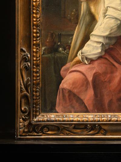 Jos Schippers The medical examination Singerie by Belgian painter Jos Schippers