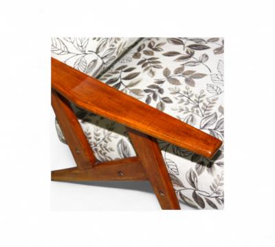 Jos Zanine Caldas Armchair in Wood Floral Fabric Jose Zanine Caldas 1950s Lot 147