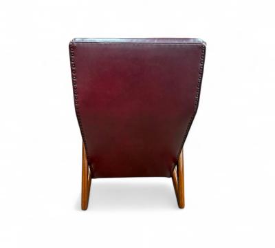 Jos Zanine Caldas Brazilian Modern Armchair in Hardwood leather att Jose Zanine Caldas 1950s